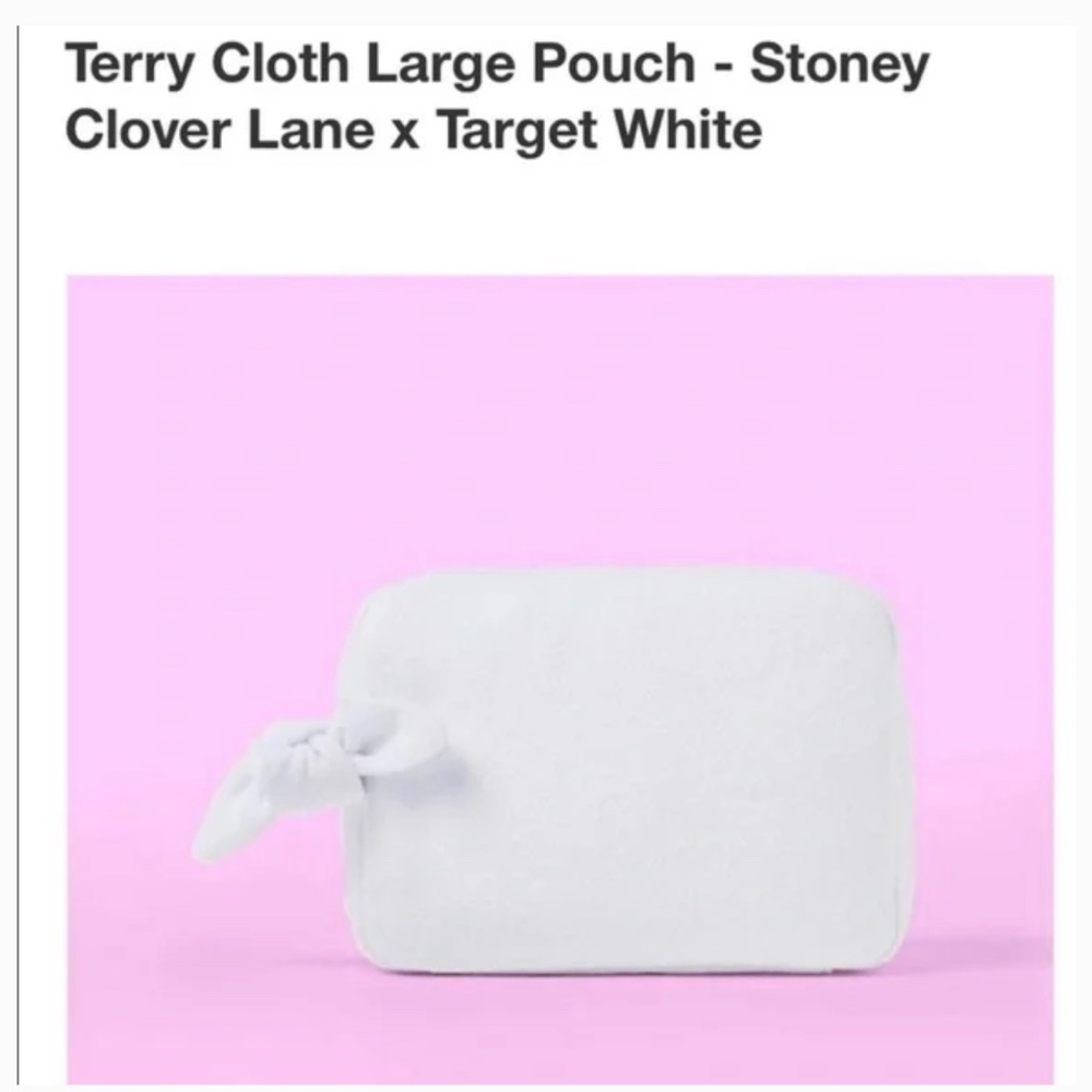 Stoney Clover Lane x Target - White Terry Cloth Large Pouch